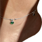 Cavigliera con cuori pendenti in 3 colori
