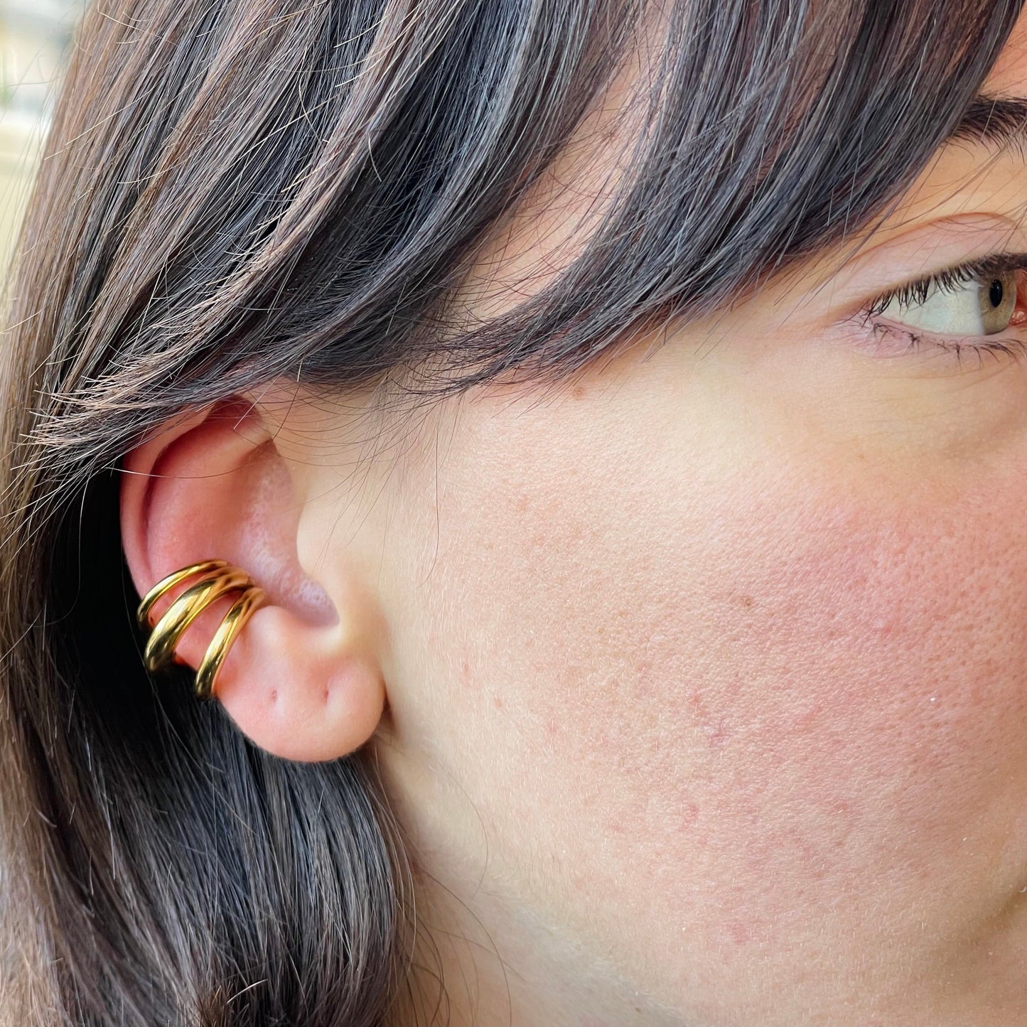 Ear cuff a tre in 2 colori