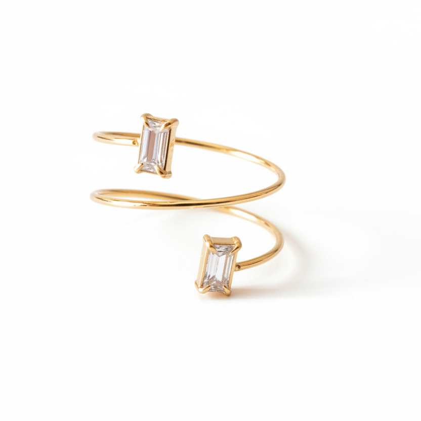 Anello baguette sparkling
