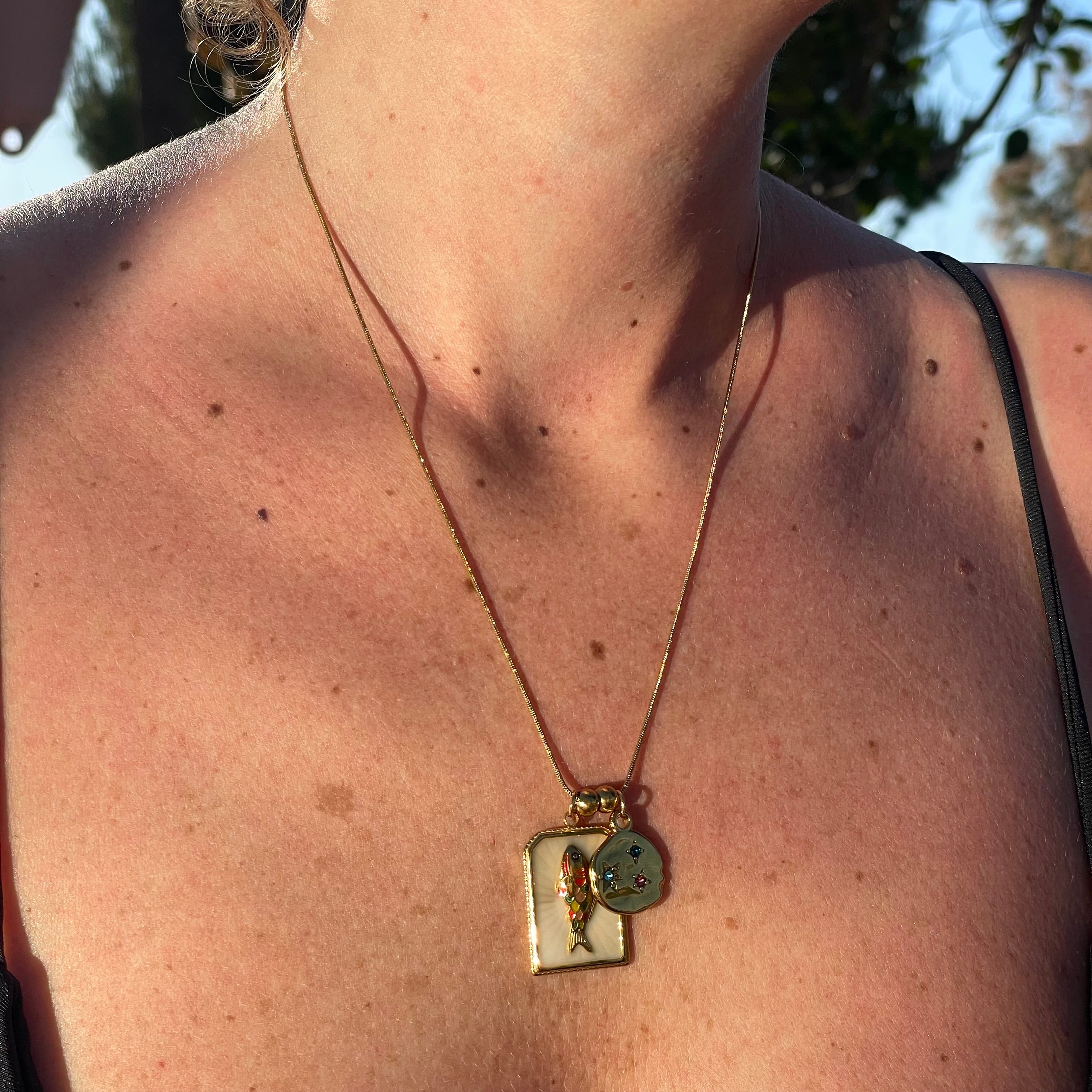 Collana filo semplice in 2 colori