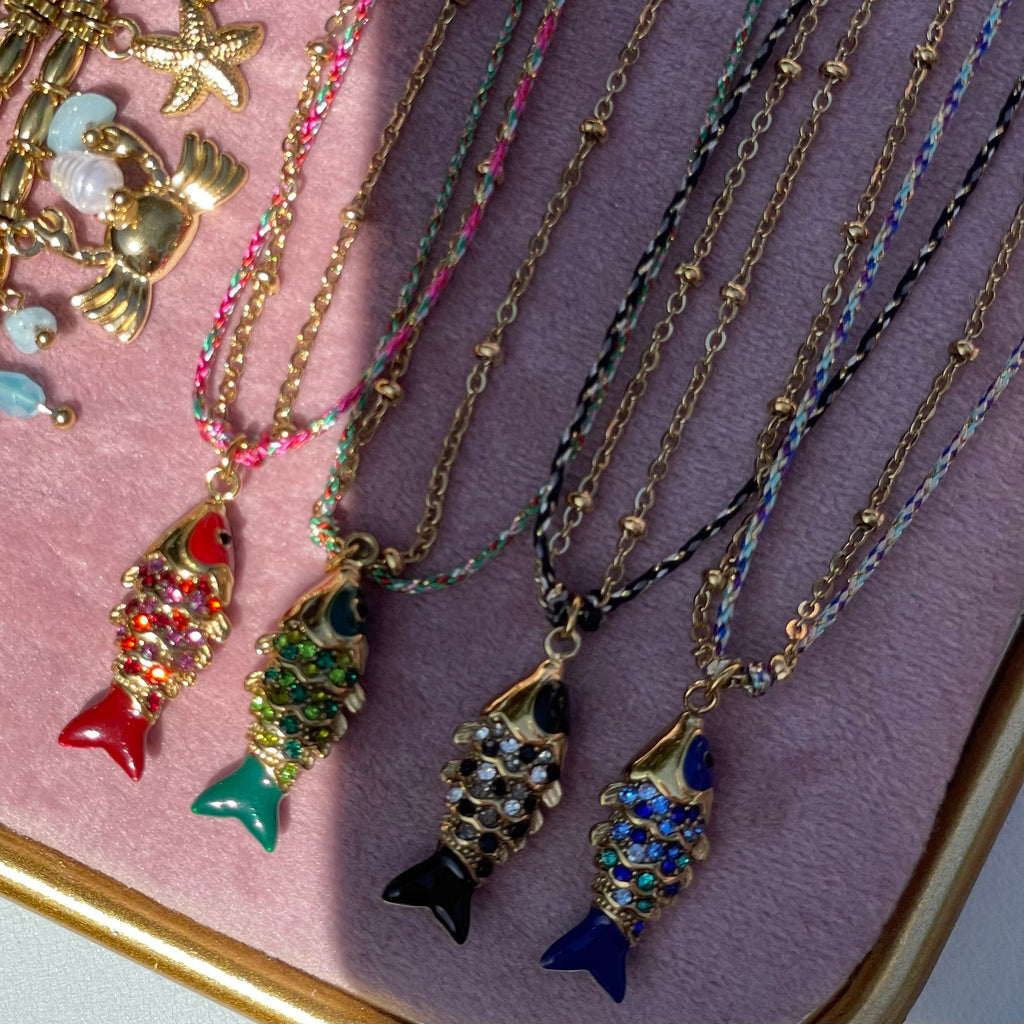 Collana pesce tropicale in 4 colori
