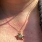 Collana stella con viso in 2 colori