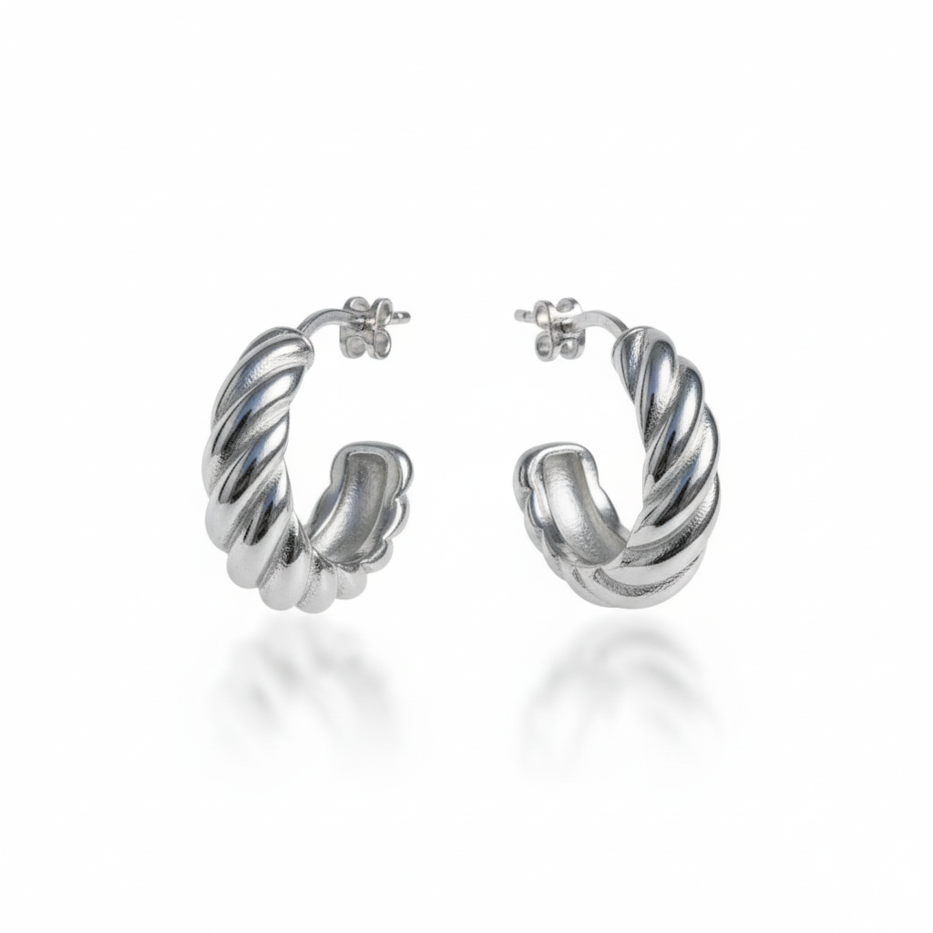 Orecchini intreccio in 2 colori