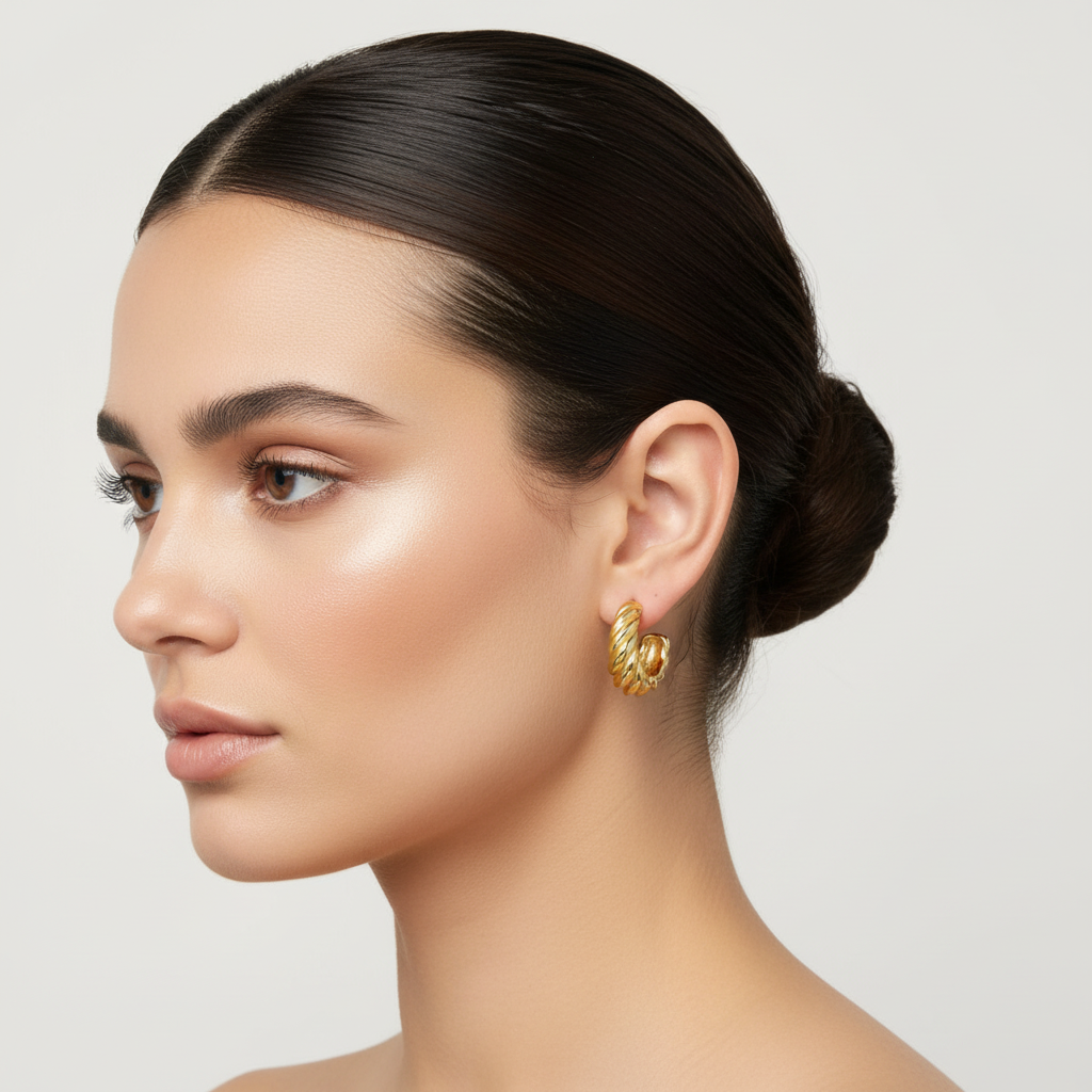 Orecchini intreccio in 2 colori