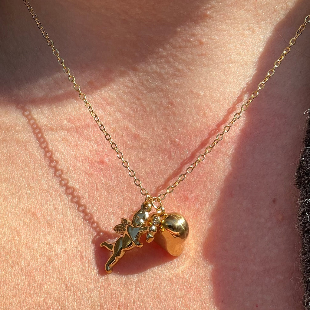 Collana cupido e amore in 2 colori