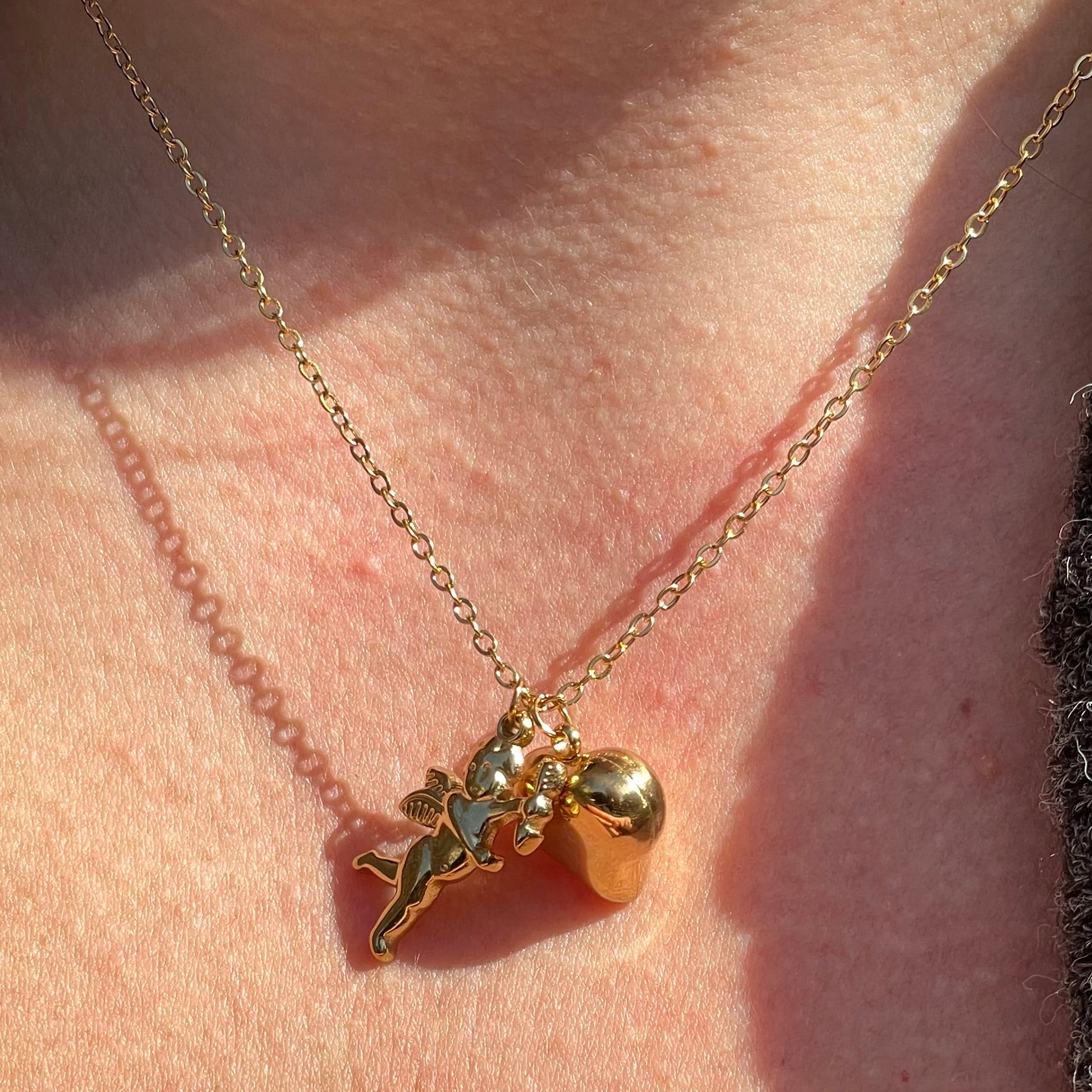 Collana cupido e amore in 2 colori