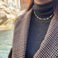 Collana con perle e perline in 2 colori