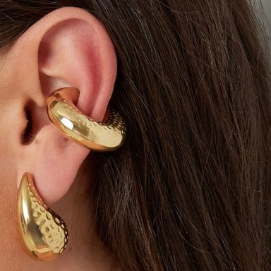 Ear cuff martellato grande in 2 colori