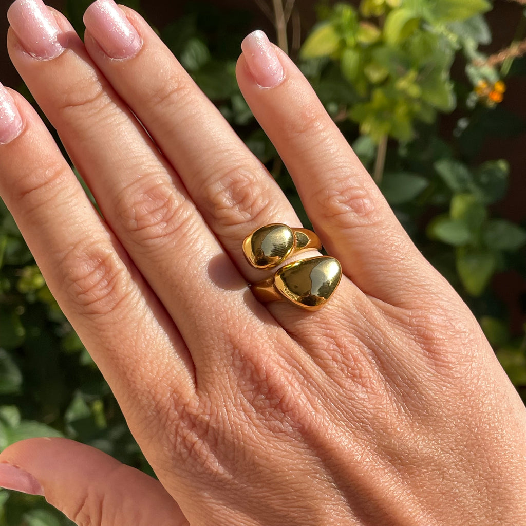 Anello bold doppio in 3 colori