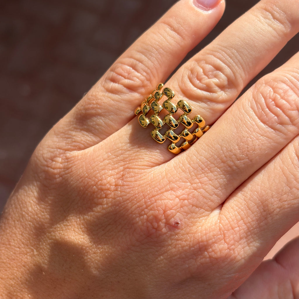 Anello puzzle in 2 colori