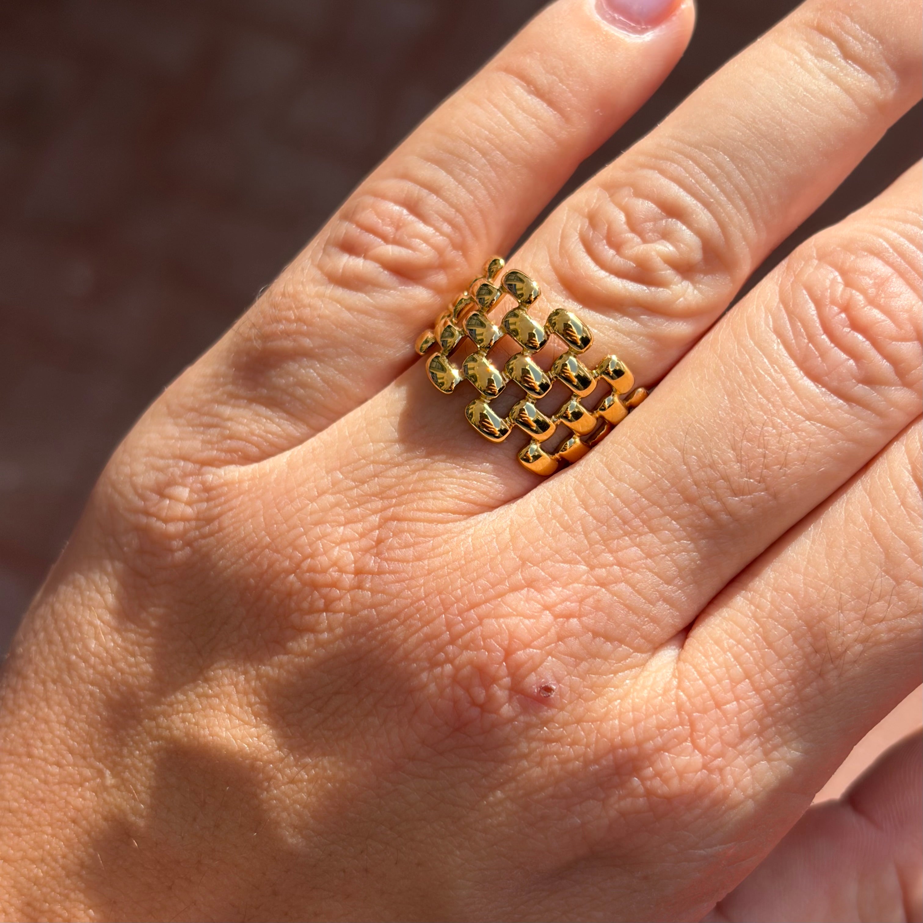 Anello puzzle in 2 colori