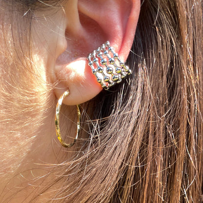 Ear cuff pallini a tre in 2 colori