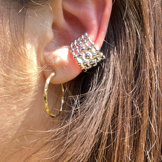 Ear cuff pallini a tre in 2 colori