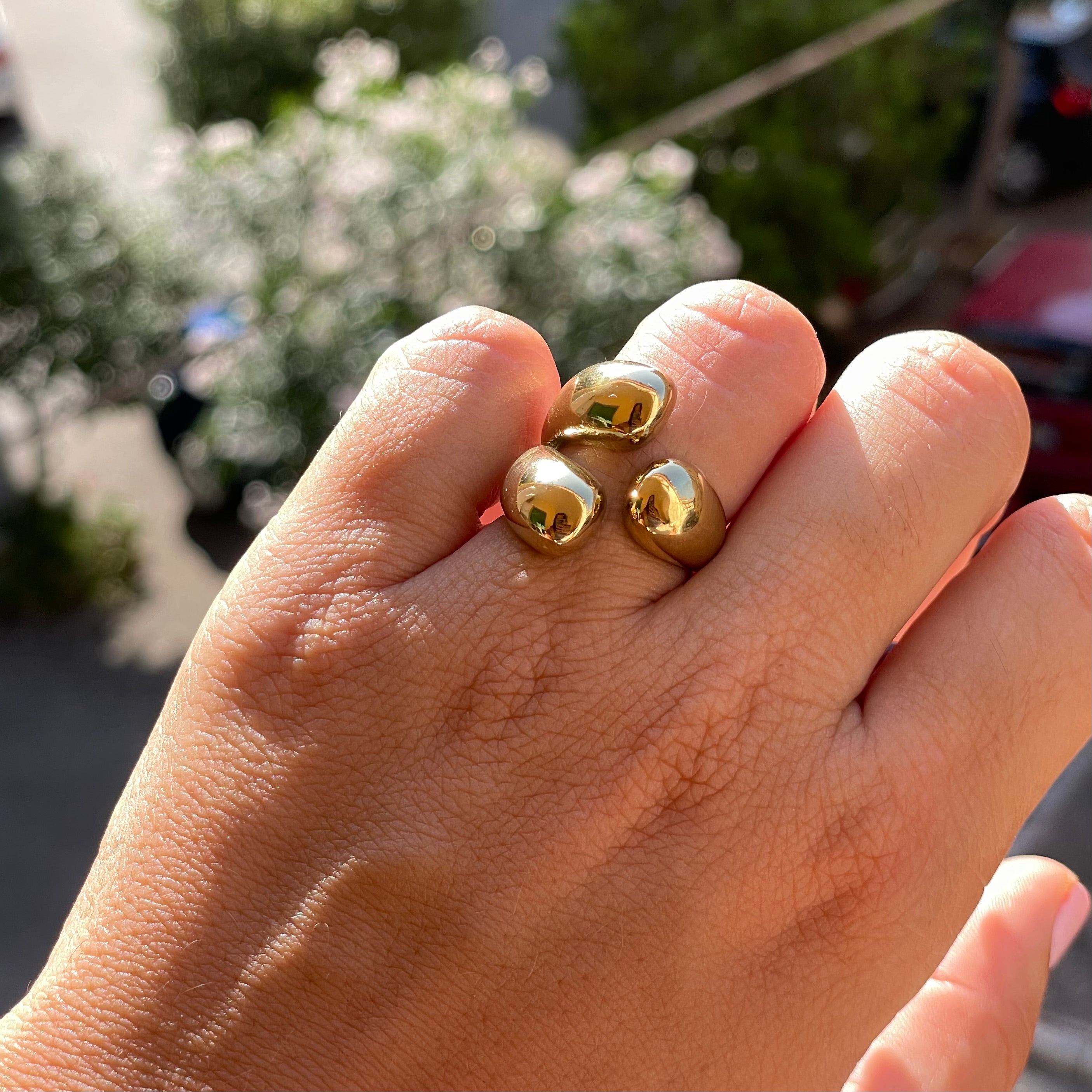 Anello bold tris in 2 colori