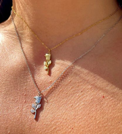 Collana rosa in 2 colori