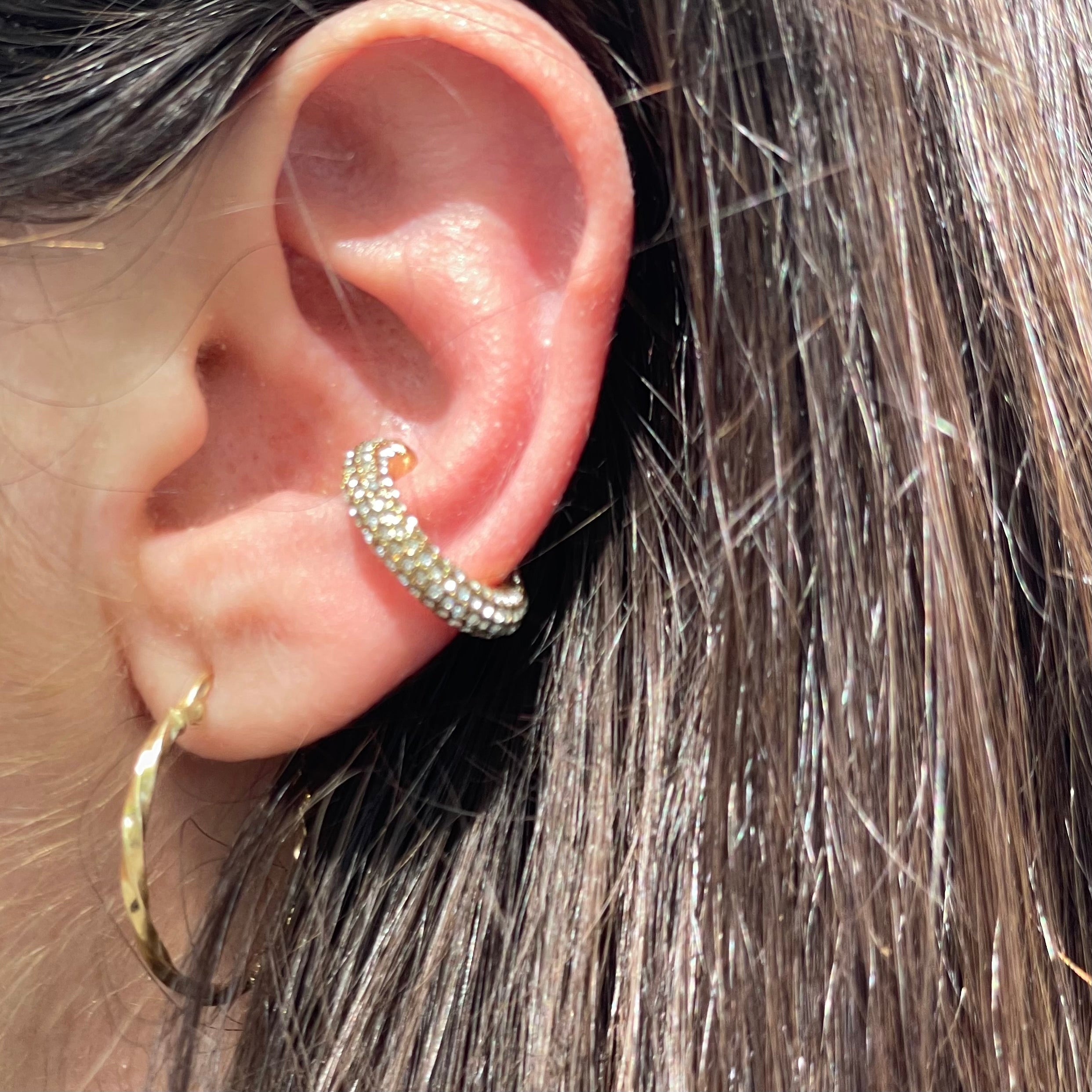 Ear cuff zirconi in 2 colori