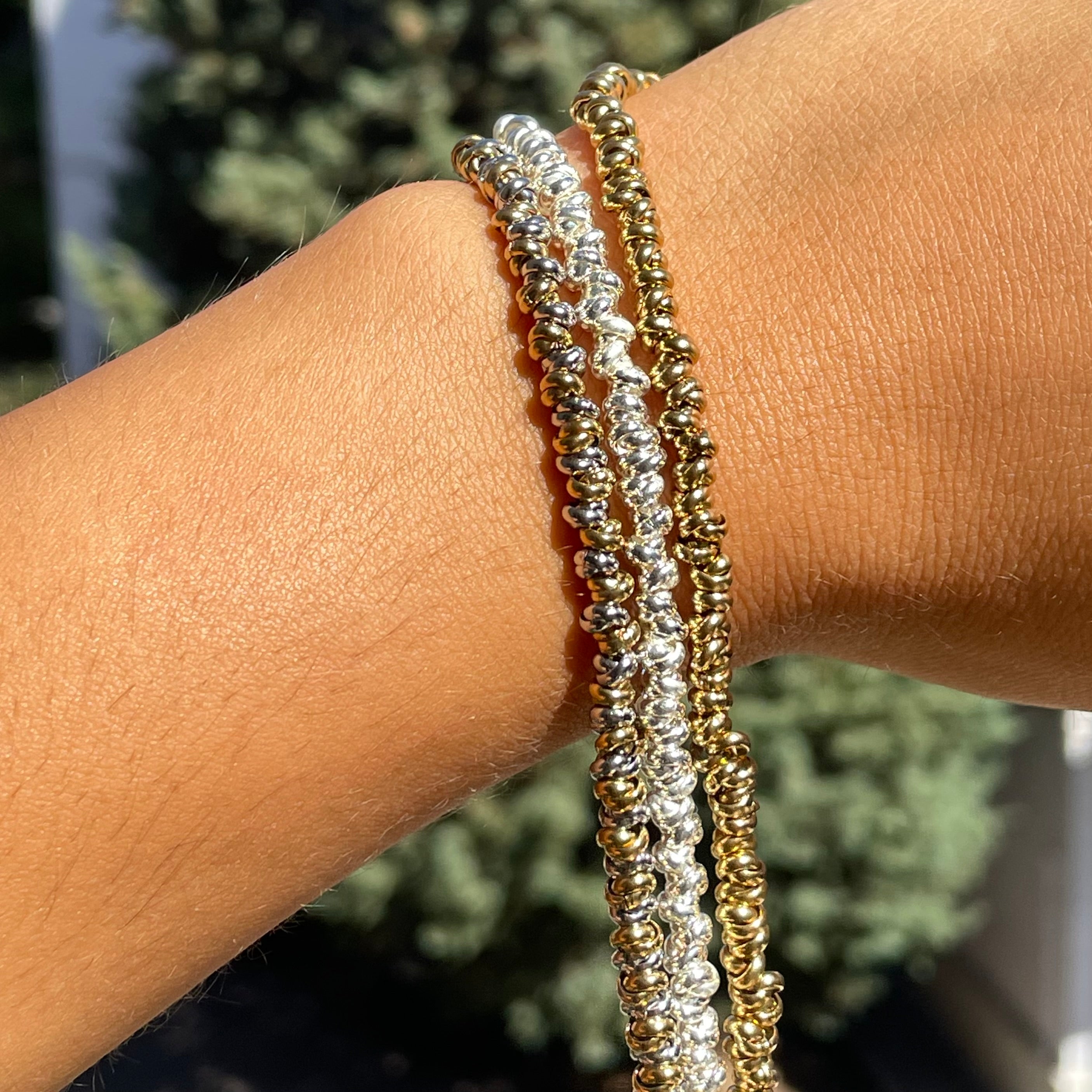 Bracciale dischetti in 3 colori