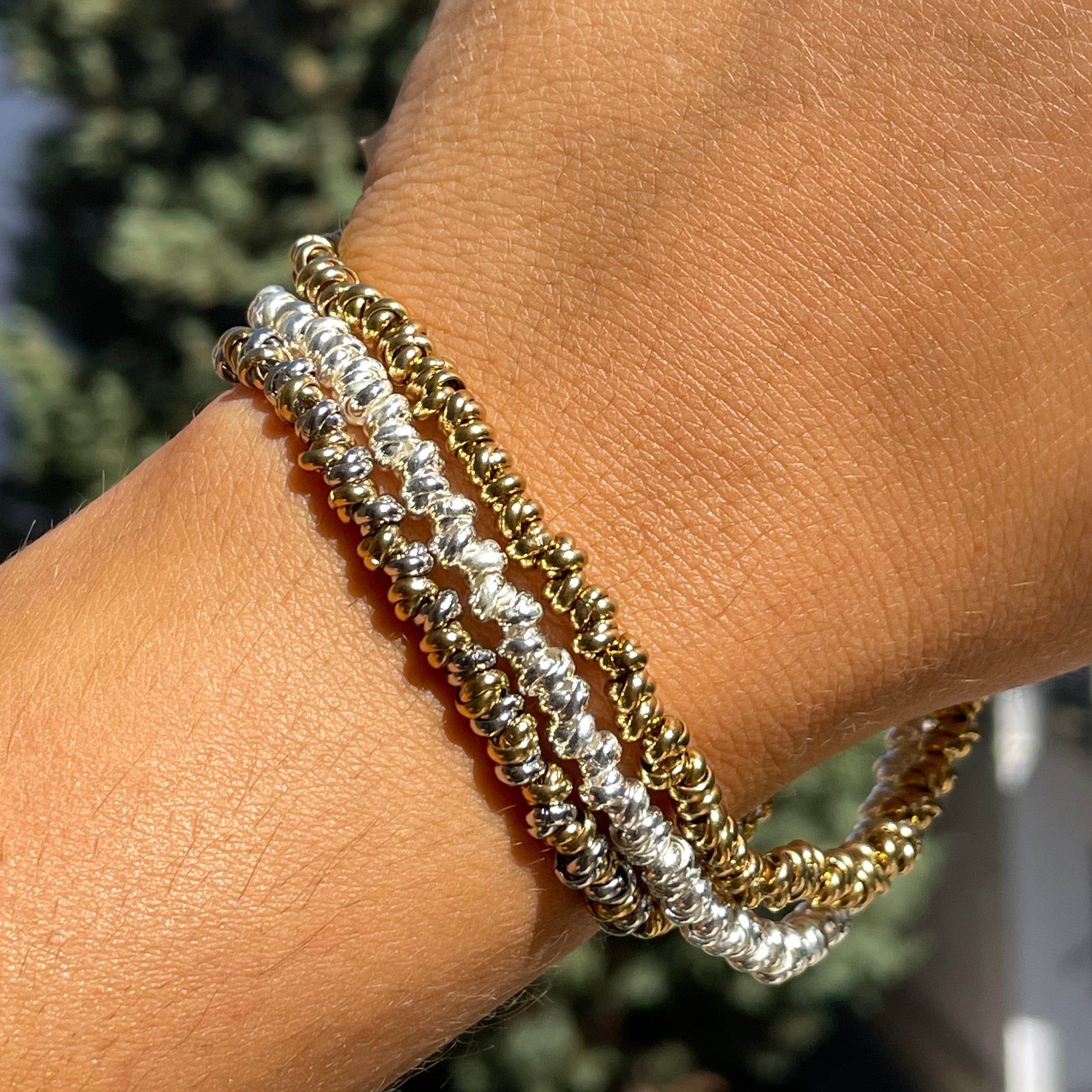 Bracciale dischetti in 3 colori