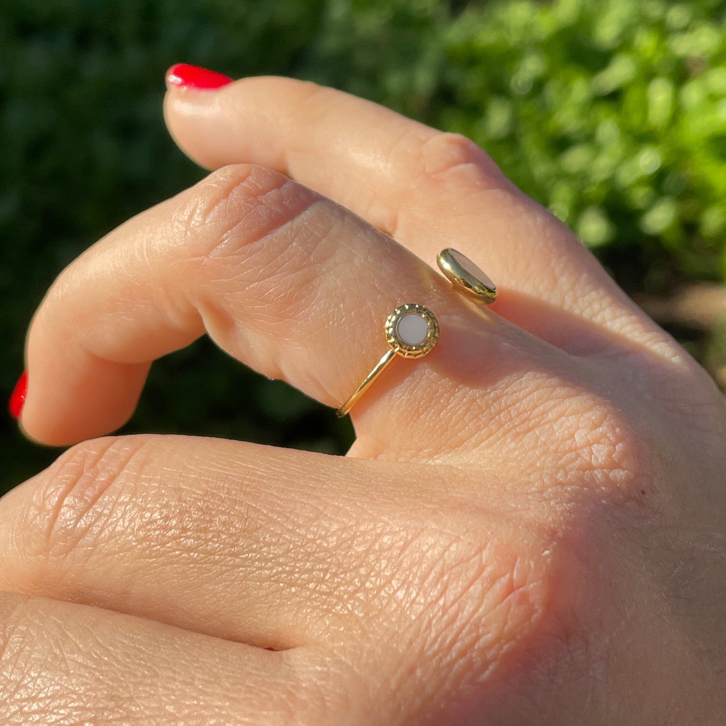 Anello sfere perlato