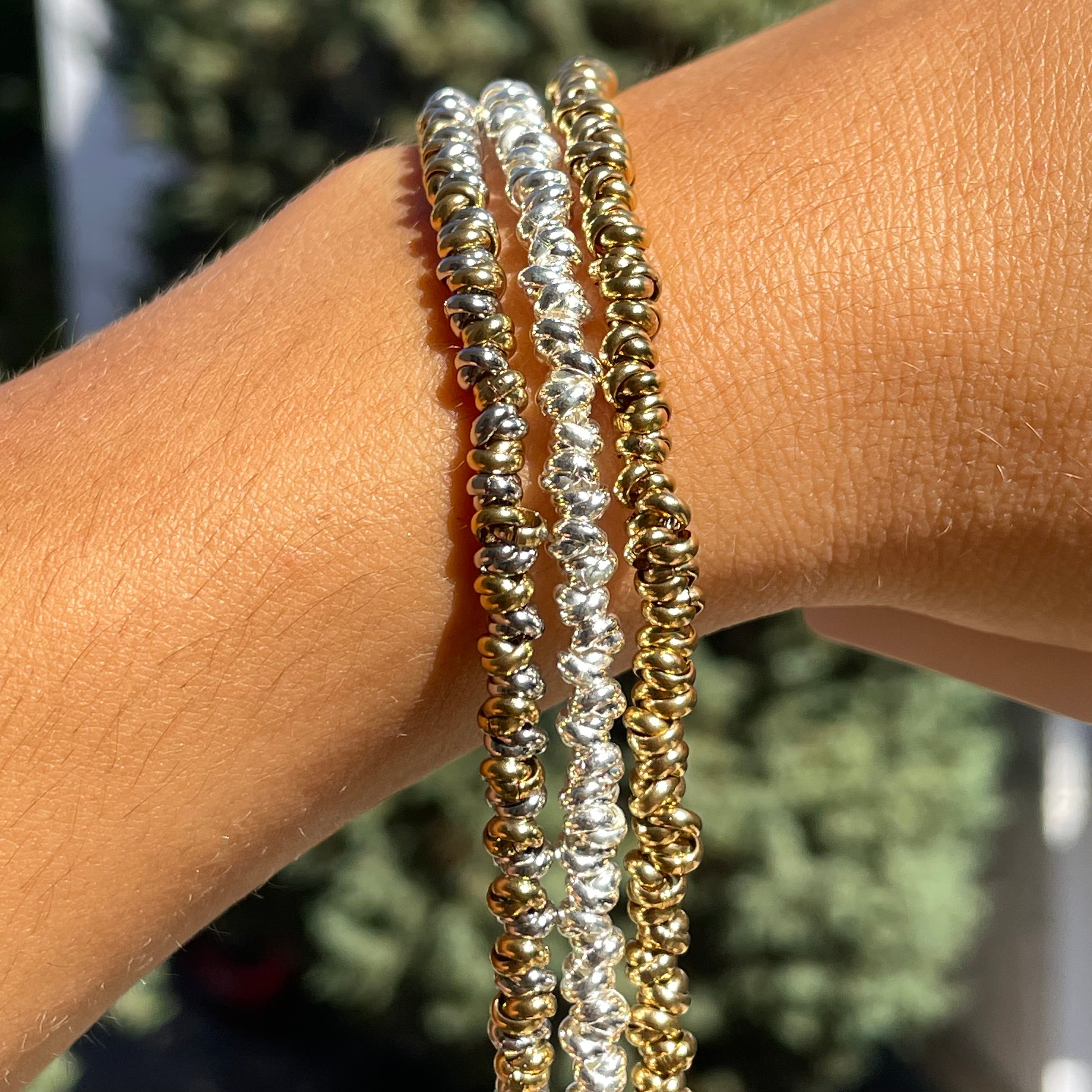 Bracciale dischetti in 3 colori