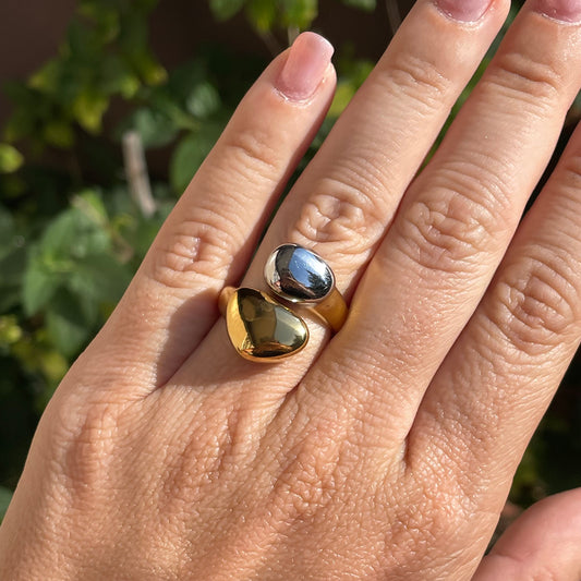 Anello bold doppio in 3 colori