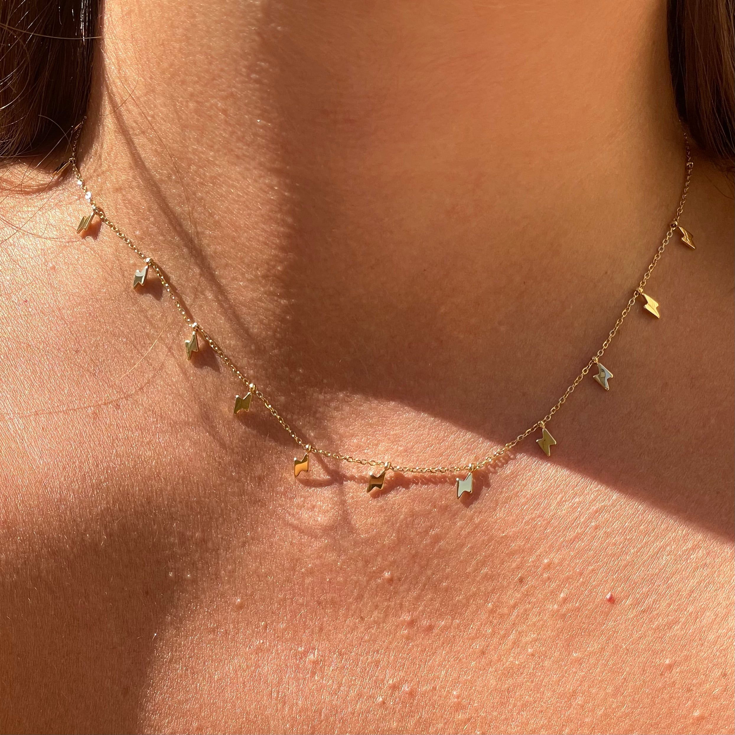 Collana con fulmini in 2 colori