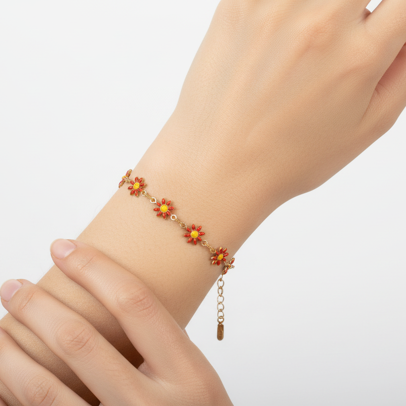 Bracciale fiorellina in 3 colori