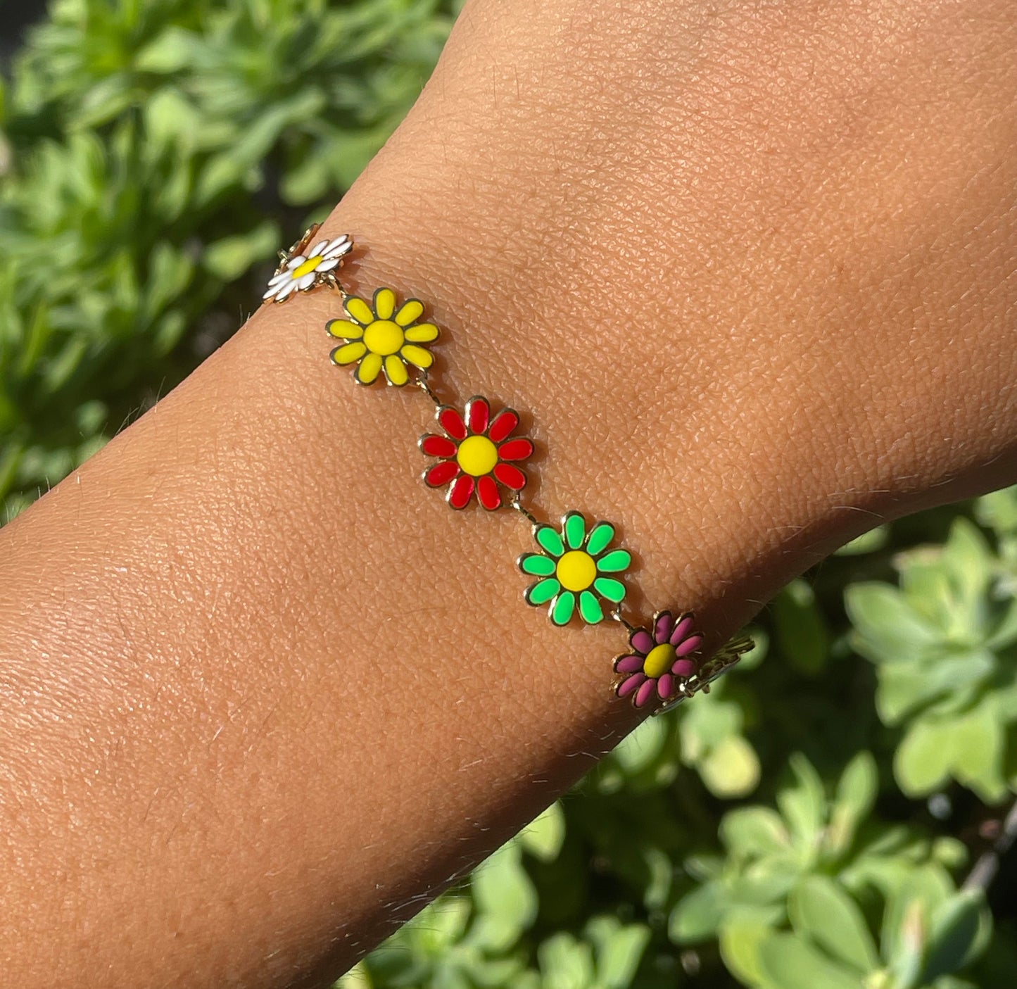Bracciale margherite in 2 colori
