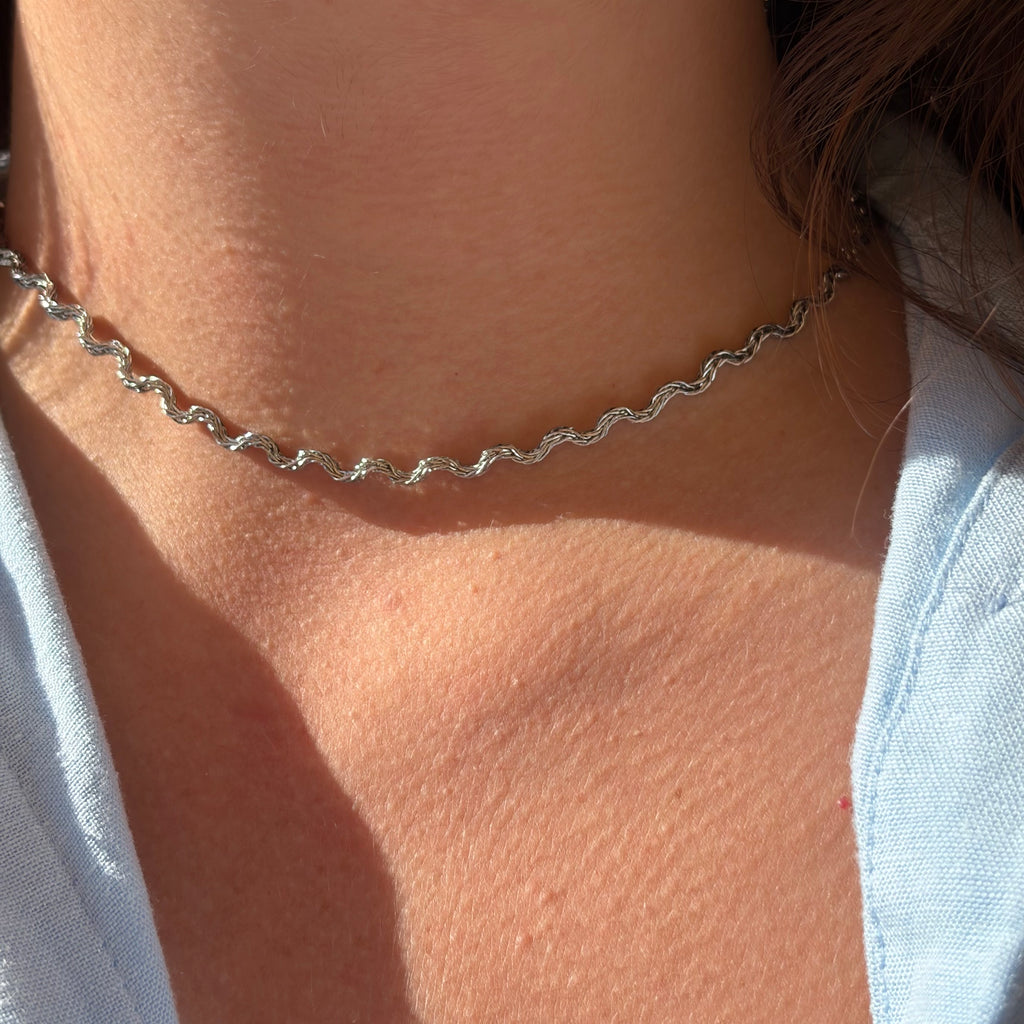 Collana ondulata in 2 colori