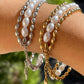 Bracciale di perle ovali in 2 colori
