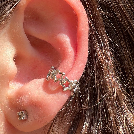 Ear cuff stelline in 2 colori