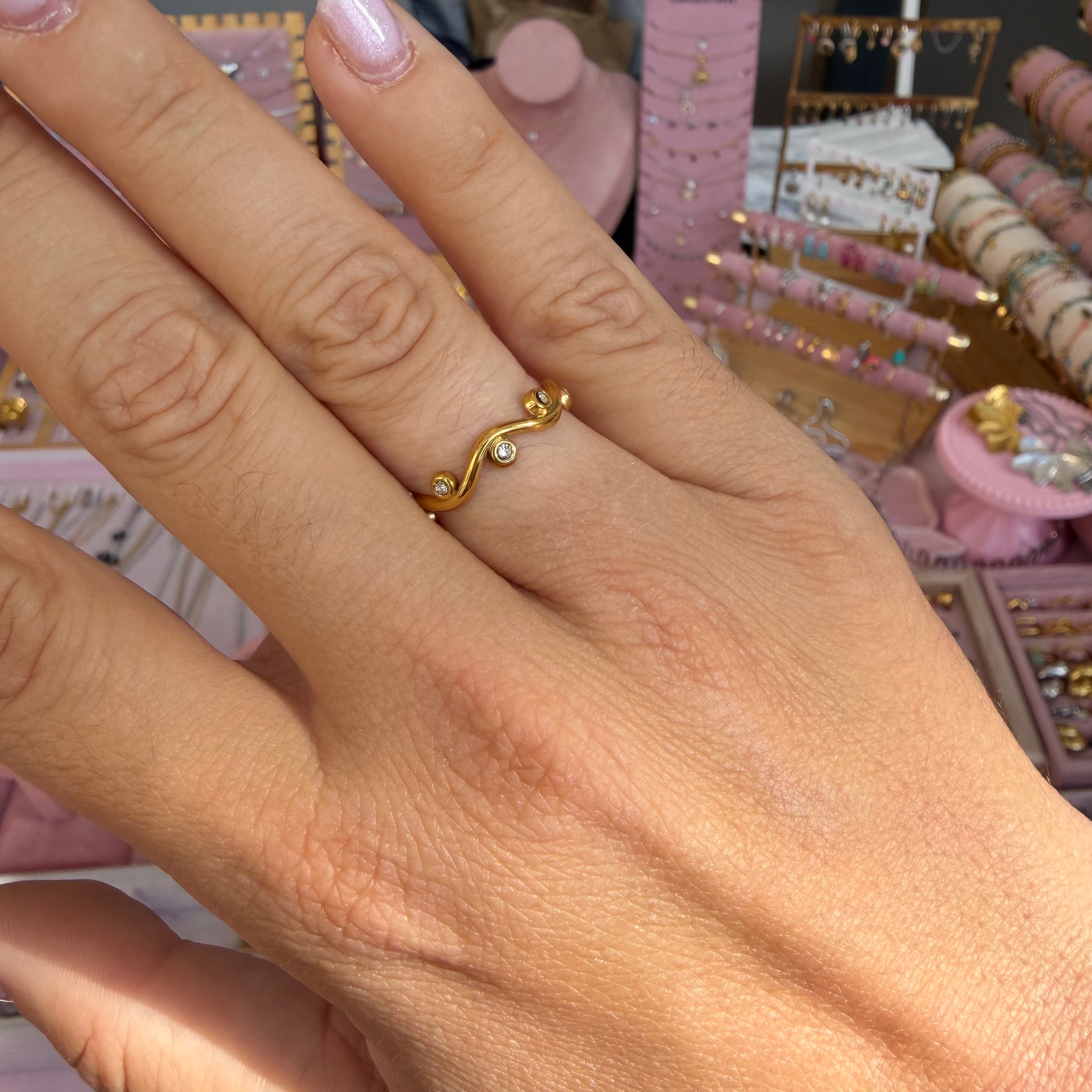 Anello luce ondeggiante in 2 colori