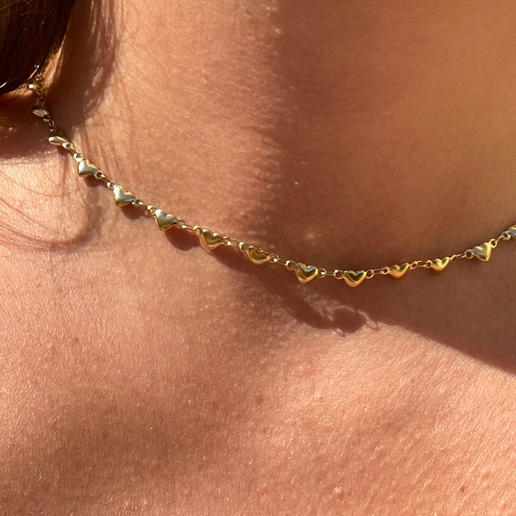Collana cuori in 2 colori