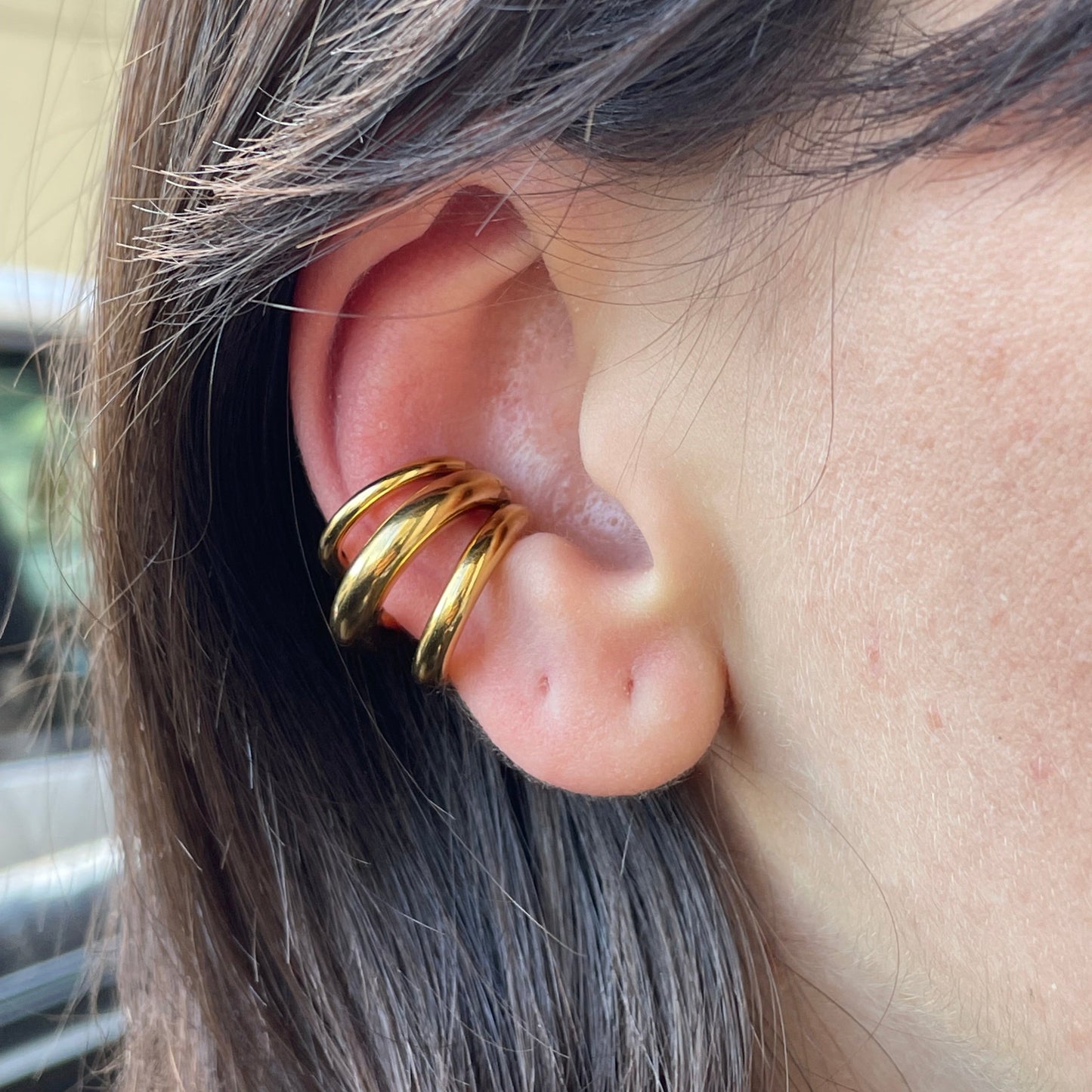 Ear cuff a tre in 2 colori
