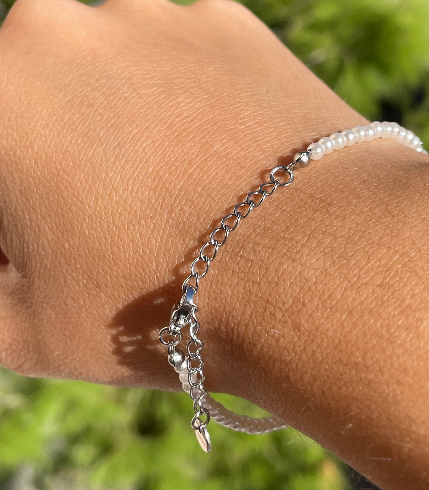 Bracciale piccole perle in 2 colori