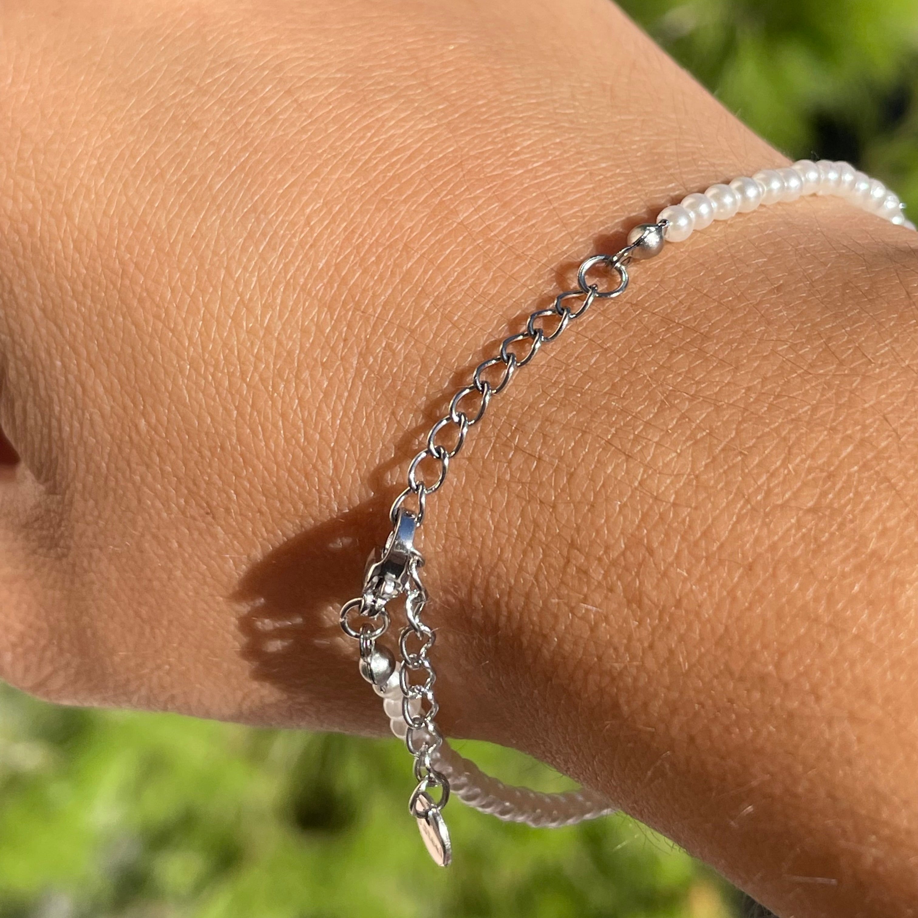 Bracciale piccole perle in 2 colori