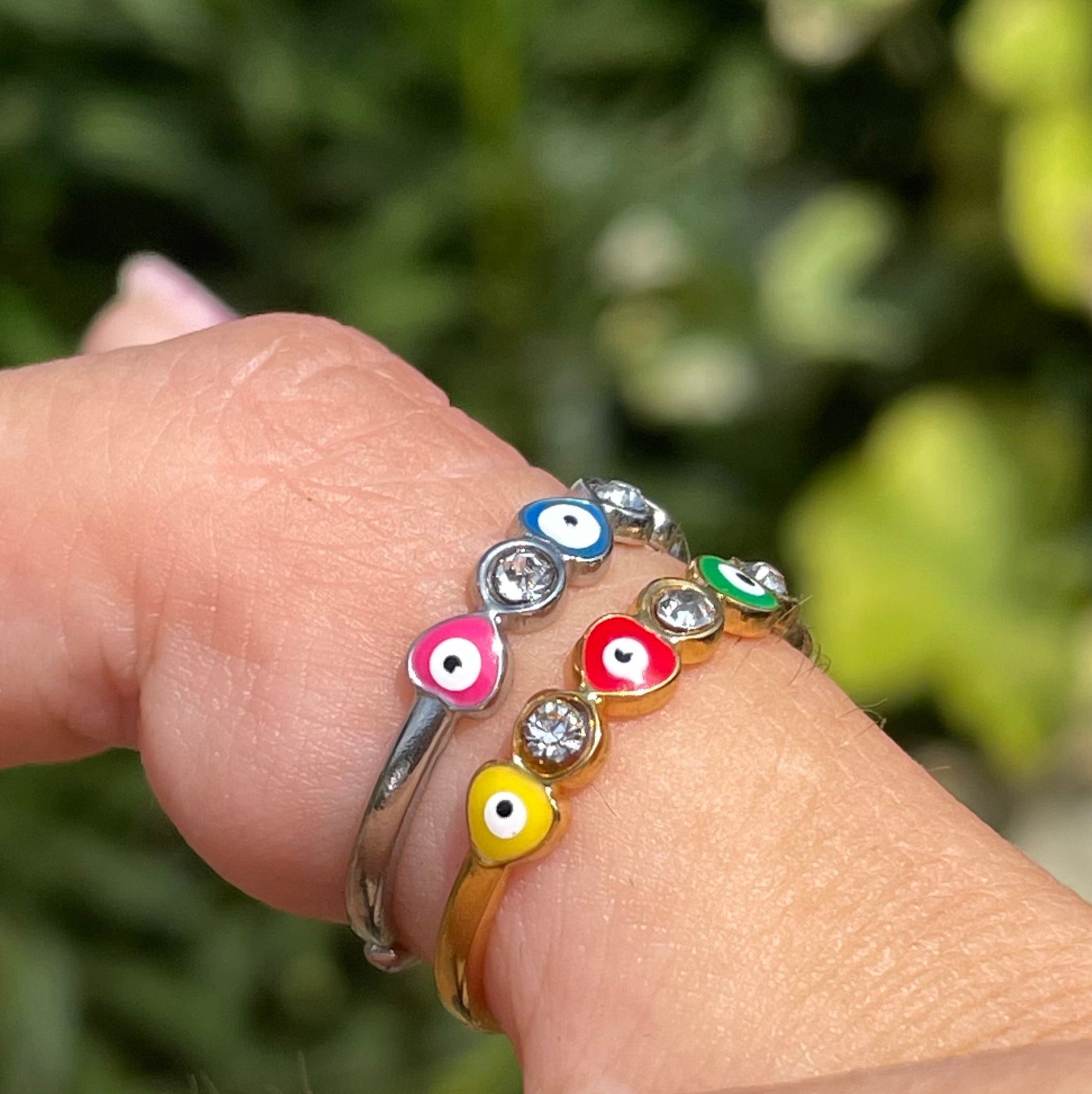 Anello con occhio di Allah in 2 colori