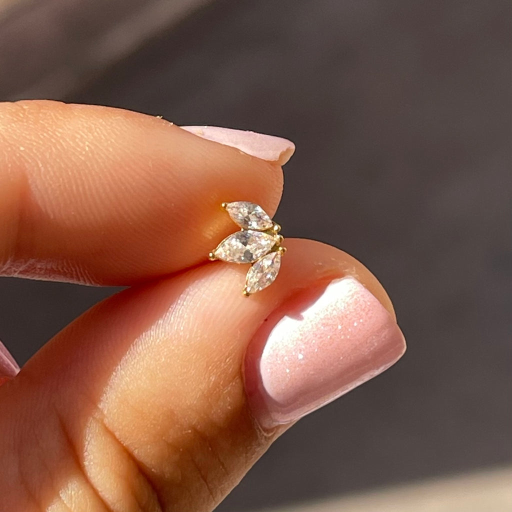 Piercing fiore di loto piccolo in 2 colori