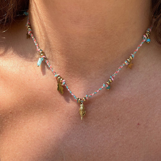 Collana conchiglia di luce in 4 colori
