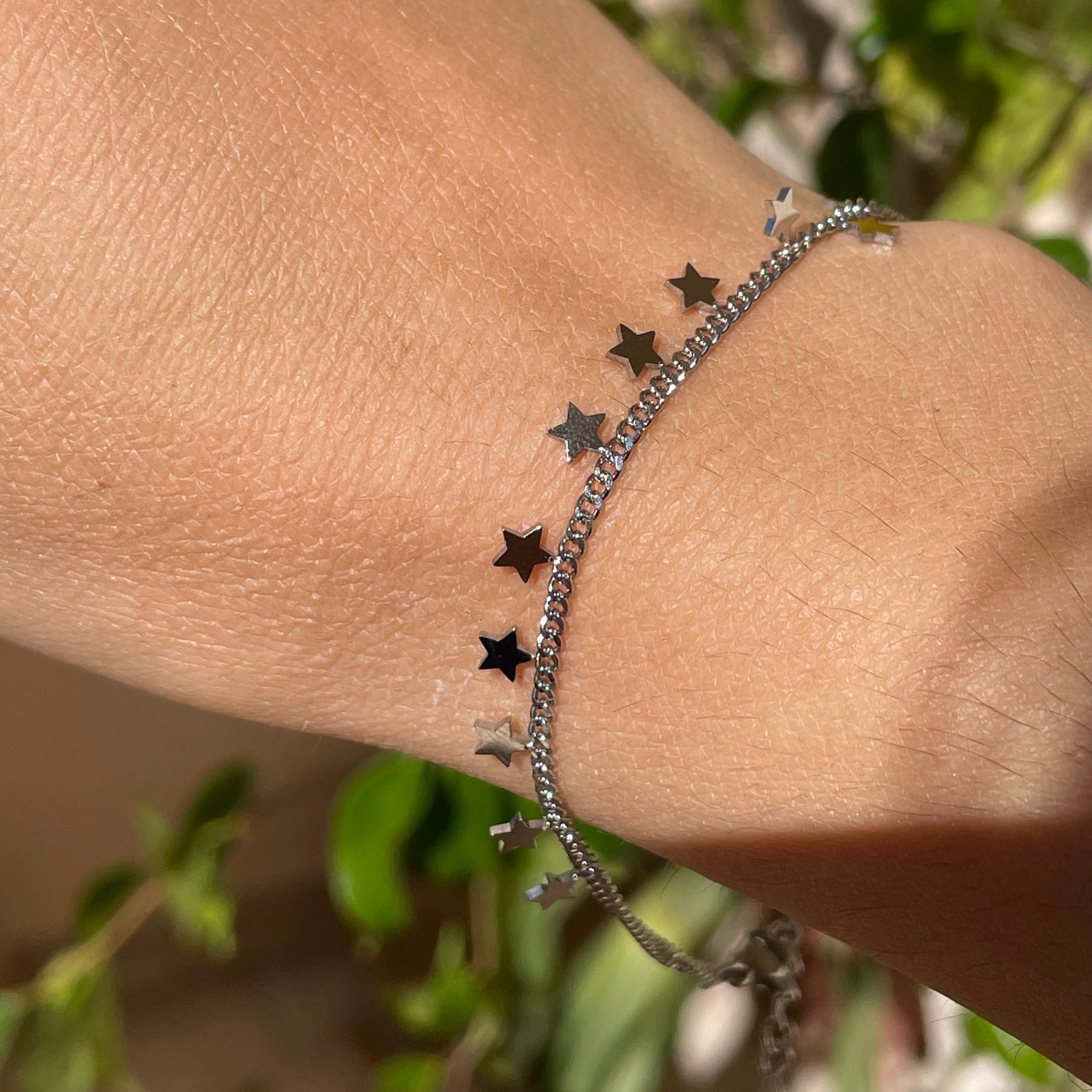 Bracciale con stelline in 2 colori