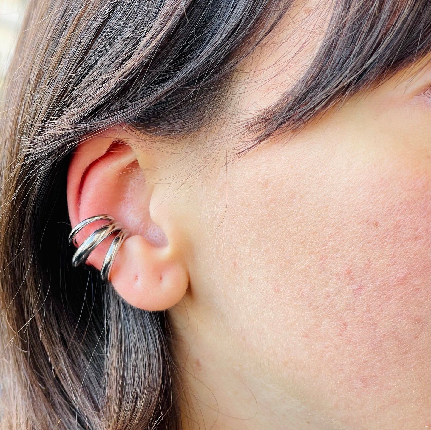 Ear cuff a tre in 2 colori