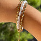 Bracciale di perle ovali in 2 colori