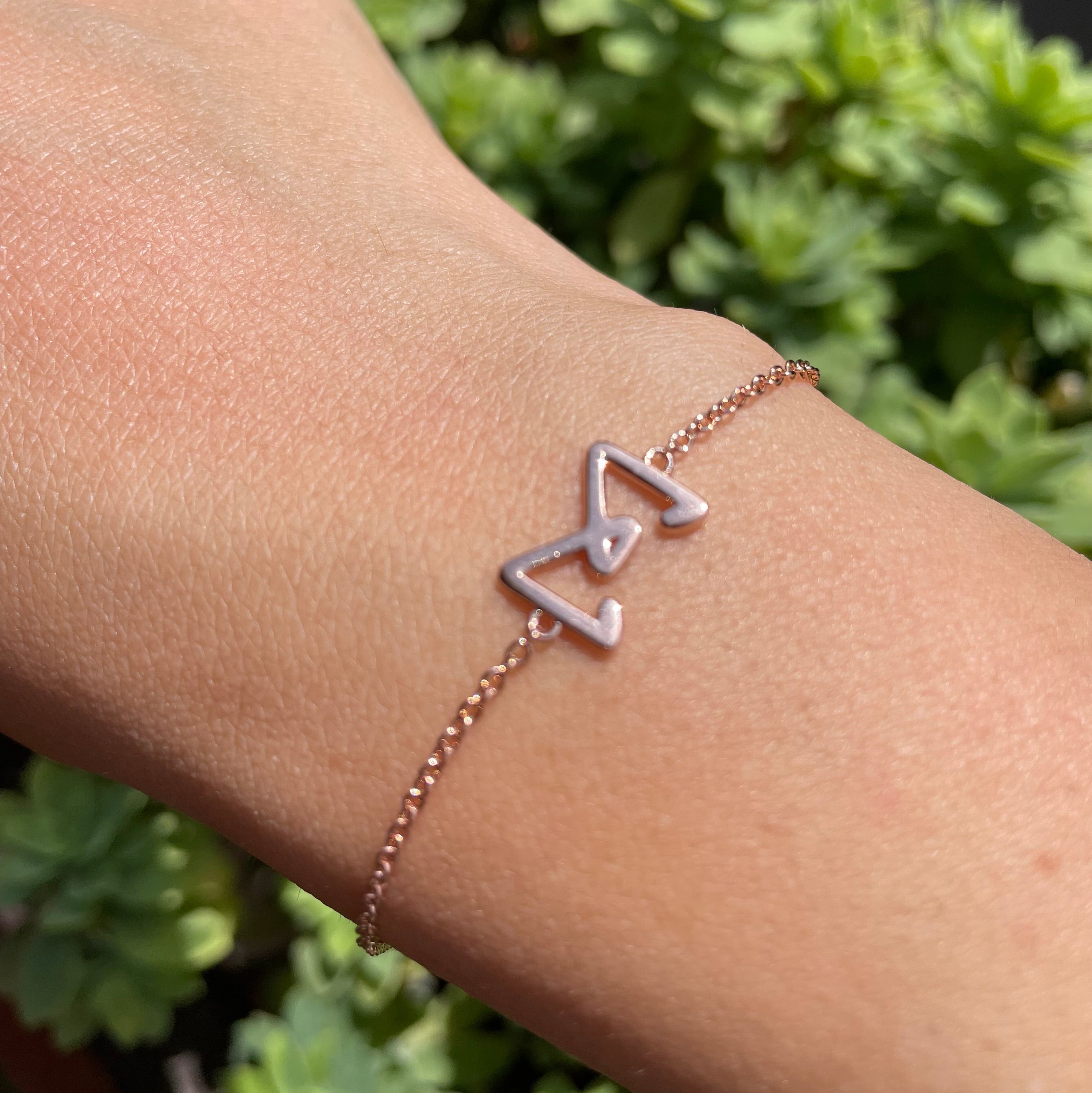 Bracciale Glowy Bow placcato oro rosa