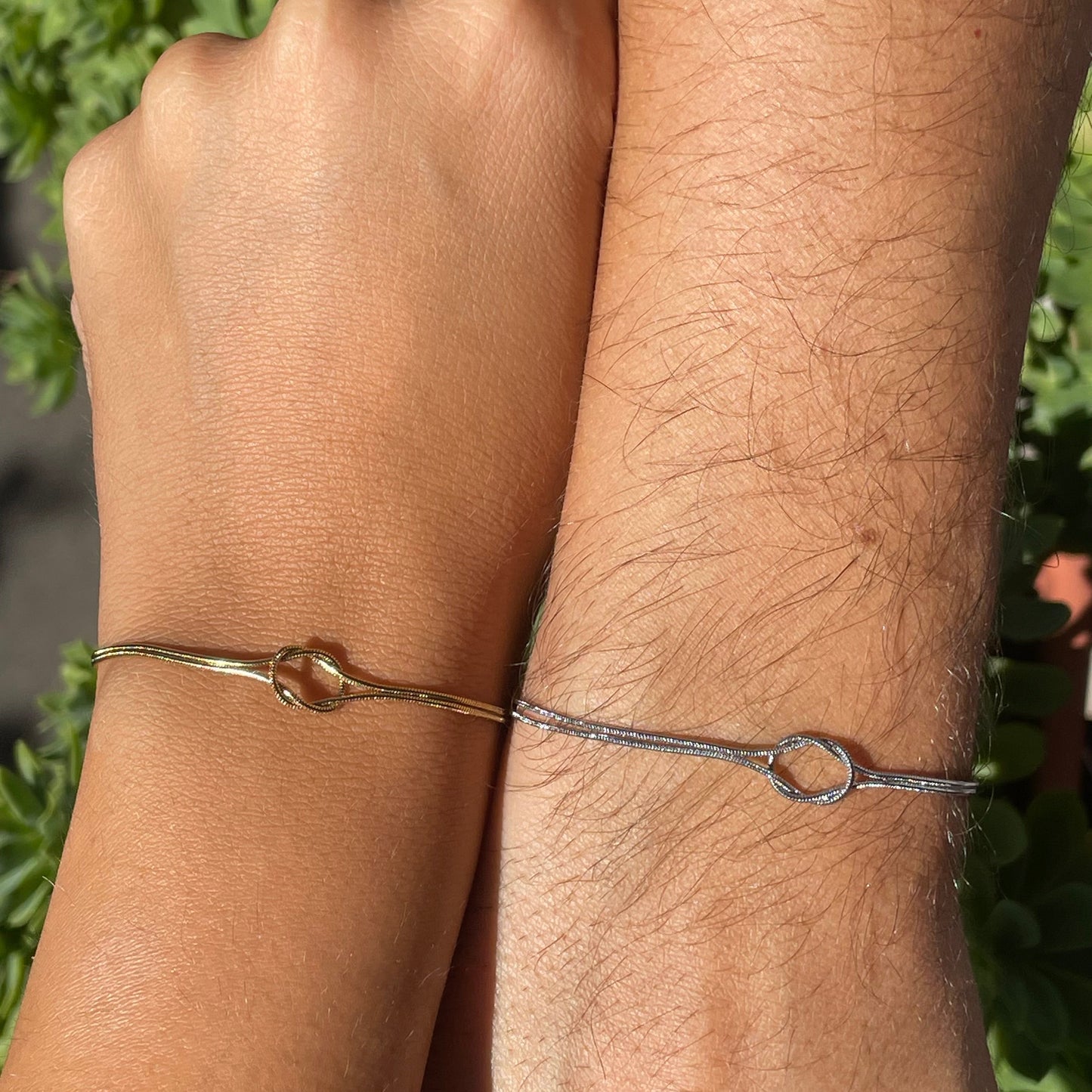 Bracciale nodo largo in 2 colori