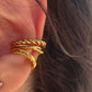 Ear cuff set bold line in 2 colori