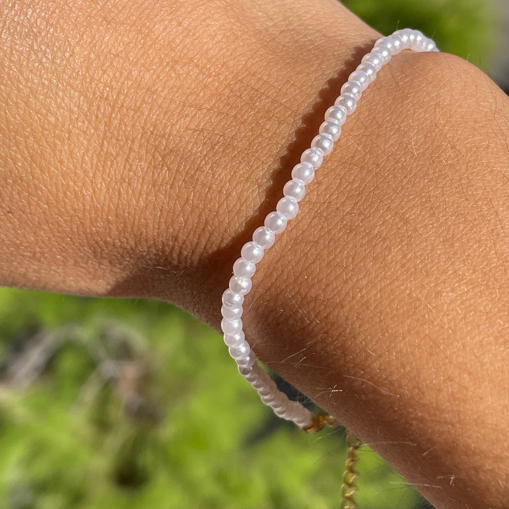 Bracciale piccole perle in 2 colori