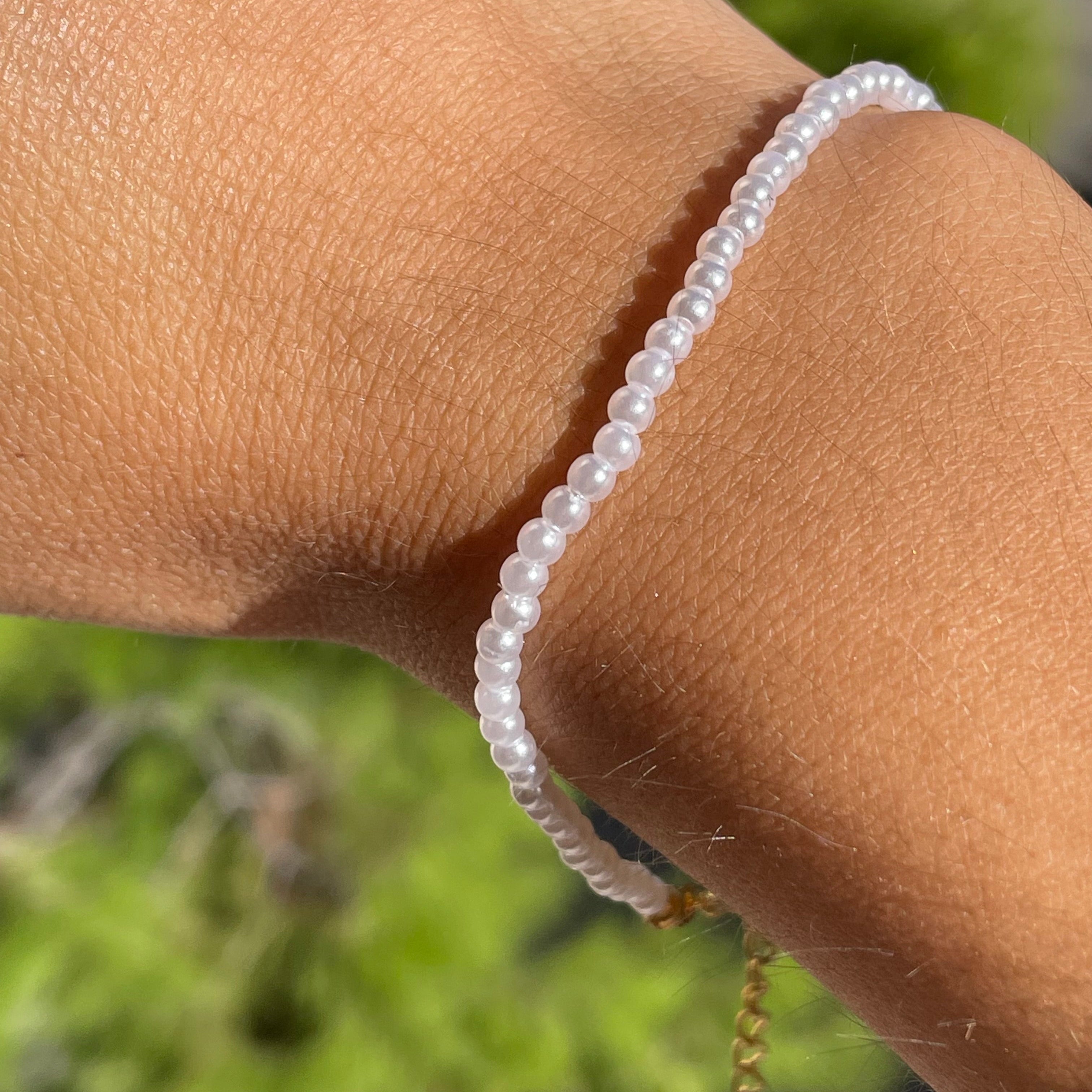 Bracciale piccole perle in 2 colori