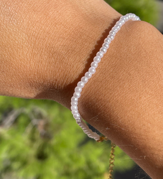 Bracciale piccole perle in 2 colori