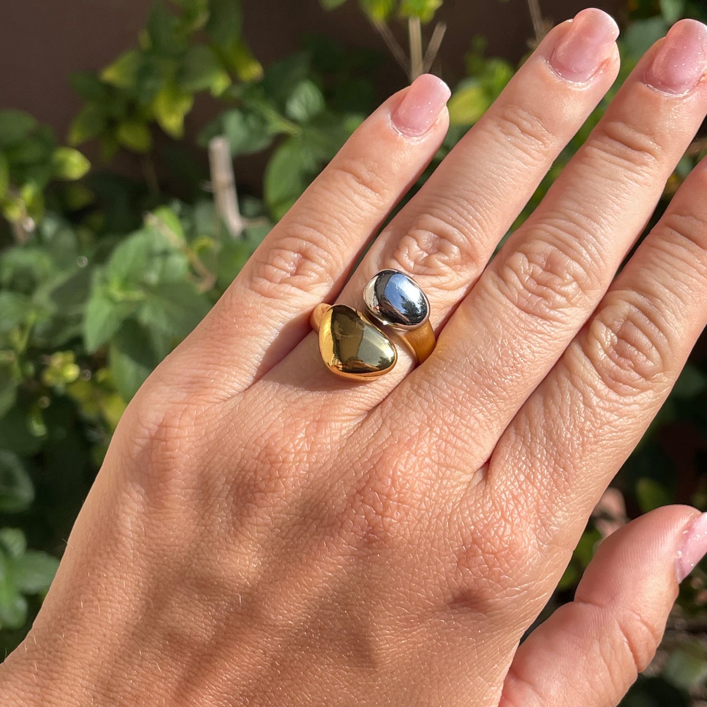 Anello bold doppio in 3 colori