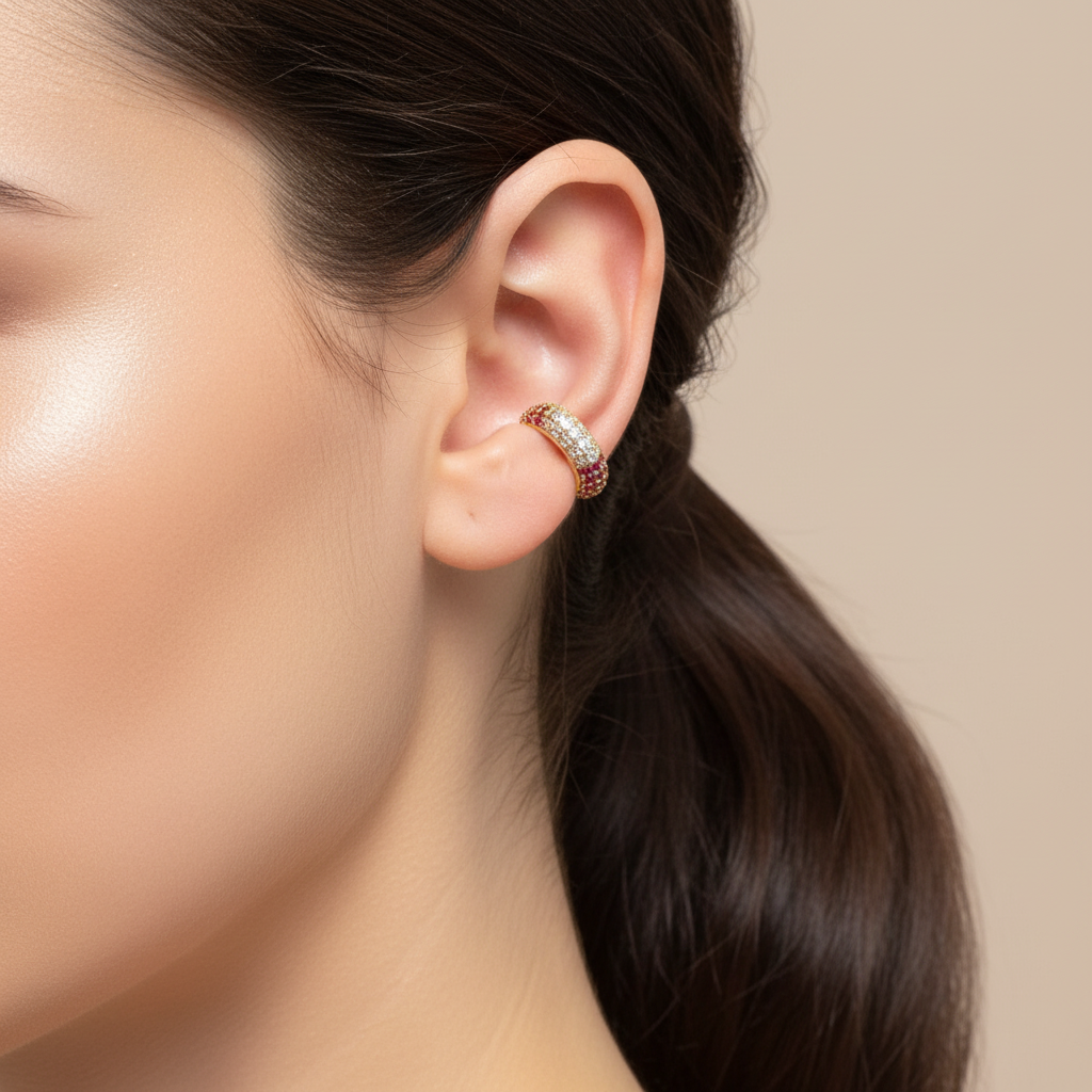 Ear cuff mini glitter in 4 colori